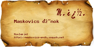 Maskovics Énok névjegykártya